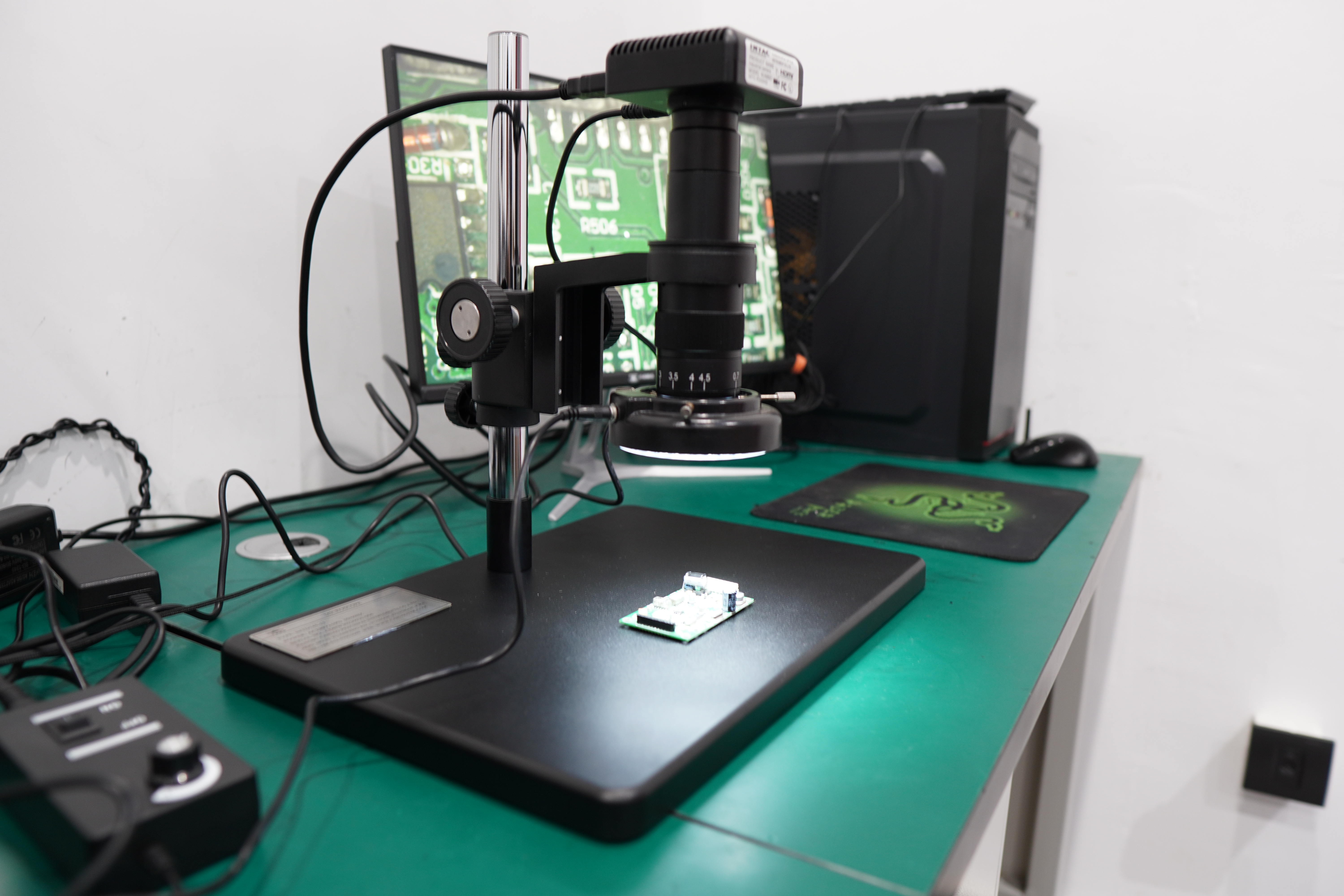 Microsc&oacute;pio de v&iacute;deo de alta qualidade 15X para detec&ccedil;&atilde;o